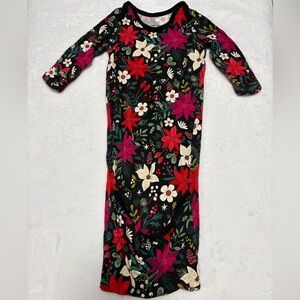 Little Sleepies Berry Merry Infant Gown Newborn GUC